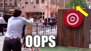 Fox News Axe Toss Almost Kills Man [upl. by Haon403]