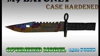 CSGO M9 BAYONET Case hardened HD skin for cs 16 [upl. by Keyte929]