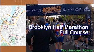 NYCRUNS 2022 Brooklyn Half Marathon Full Course  0149 Finish Time  4K NYC Virtual Run [upl. by Annayehc]