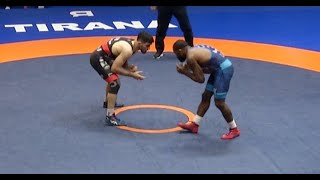 79 kg 14 Final  Mohammad Nokhodi Iran vs Jordan Burroughs United States [upl. by Esilrac]