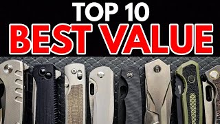 The Top 10 BEST VALUE Pocket Knives Of The Year [upl. by Leasa]