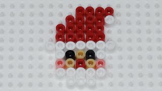 How to Make a Perler Beads Christmas Santa Claus  Beaded Xmas Crafting Idea  Pattern [upl. by Paderna]