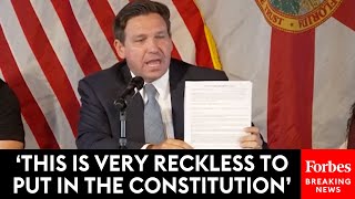 DeSantis Makes The Case Against ProMarijuana Florida Amendment 3 [upl. by Celestyn]