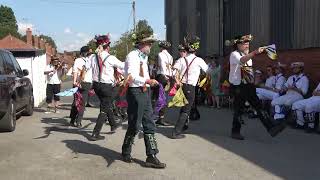 Leominster Morris dance quotAka Pershore Hanky Dancequot at Bromyard Folk Festival 2023 [upl. by Eidoj]