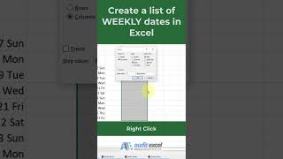 Autofill weekly dates in Excel biweekly or any date series msexcel excel dataanalysis [upl. by Eneleahcim]