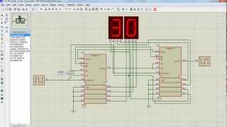 00 to 99 display on Seven Segment Proteus Simulation [upl. by Platt]