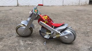 How To Make Mini Motorcycle The Whole Process Of Making a Motorcycle Model From a Can [upl. by Chaffin]