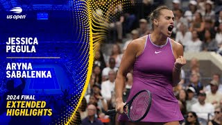 Jessica Pegula vs Aryna Sabalenka Extended Highlights  2024 US Open Final [upl. by Ahsataj]