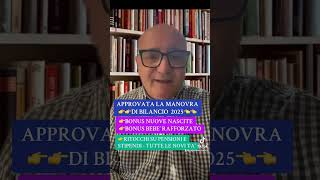 🛑👉AUMENTO PENSIONI 👉STIPENDI 👉BONUS NASCITE 👉NIDO 😡MANOVRA 2025 youtube youtubeshorts shorts [upl. by Maunsell]