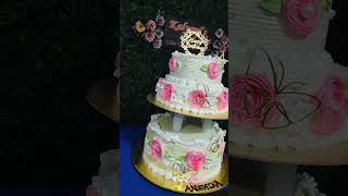 5kg Cake with dowels cake food pizza cakedecorating [upl. by Xilef]