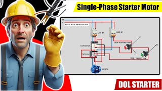 SinglePhase Starter Motor Connection Diagram Easy Wiring Guide Explained [upl. by Phelgen]