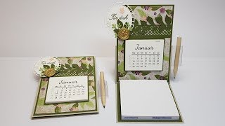 Anleitung AufstellTischkalender mit KalenderDatei zum Ausdrucken │StampinUp® [upl. by Ellerrehc]