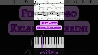 Kelsea Ballerini  First Rodeo Piano Cover KelseaBallerini FirstRodeo PianoShorts Tutorial [upl. by Brine574]