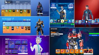 Evolution of Fortnite Battle Pass Chapter 1 Season 2  Chapter 4 Season 3 [upl. by Annoval]