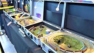 Über 25 Modelleisenbahnen im Koffer  Modell und Technik Stuttgart 2018 [upl. by Minton]