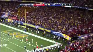 Honey Badger Punt Return  Tyrann Mathieu of LSU 62 Yard Touchdown SEC Championship Game [upl. by Nylleoj]