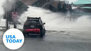 WATCH Helene downgraded to tropical storm in Georgia after making landfall as Cat 4 [upl. by Nnylrebma20]