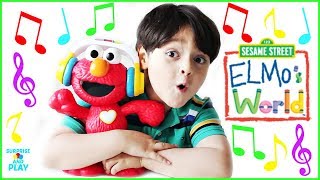 Lets Dance Elmo Playskool Friends Elmos World Toy Unboxing Sesame Street Toys [upl. by Eimrots692]