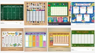 Classroom Time Table decorations ideas  Beautiful classroom Time Table ideas [upl. by Cohlier164]