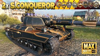 S Conqueror Domination with good and average aiming  World of Tanks [upl. by Donielle847]