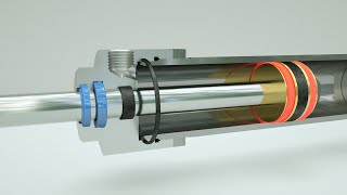 ¿Cómo funciona un cilindro hidráulico [upl. by Sibeal]