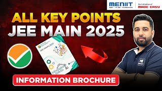 JEE Main 2025  Information Brochure  All Key Points  Marking Pattern [upl. by Sammer]