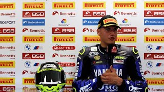 2024 Bennetts British Superbikes RD9 Oulton Park Front Row reactions to Speedy Hire Qualifying [upl. by Goddard]