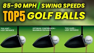 5 Best Golf Balls For 8590 Mph Slow Swing Speeds 2024 [upl. by Adikam]