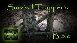 The Survival Trappers Bible Part 21 Large Scissor Deadfall Trap [upl. by Galven]