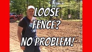 How to tighten fence with nothing but pliers [upl. by Namialus]