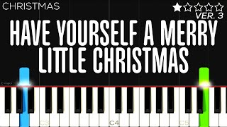 Christmas  Have Yourself A Merry Little Christmas  EASY Piano Tutorial [upl. by Hanford]