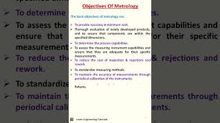 Objectives Of Metrology II Metrology04 [upl. by Lubeck833]