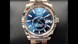 2023 Rolex New Model – SkyDweller Everose God BlueGreen Dial 336935） [upl. by Igal]