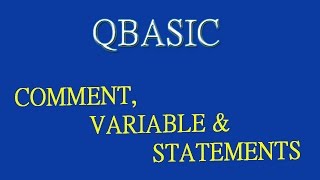 2 Tutorial on QBASIC Comment Variables and Constants by Technical School [upl. by Pelpel]