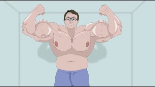 Too Many Bulky Bars  A Muscle Growth Animation short version [upl. by Aciretal]