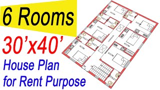 3040 House Plan For Rent Purpose  Rent House Design  1200 Sqft  Engineer Vishal [upl. by Lani]