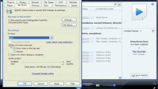 Ripping CDs to MP3 files using Windows Media Player 11 [upl. by Haridan]