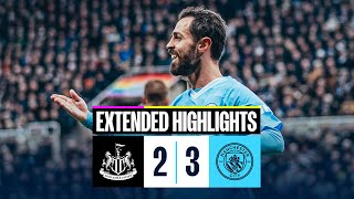 EXTENDED HIGHLIGHTS  Newcastle 23 Man City  KDB and Bobb complete lastgasp comeback [upl. by Hsirk]