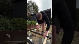 Using Deck tape carpentry diy carpenter joiner construction build decking tape [upl. by Eidod]