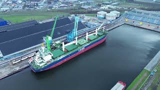 Terneuzen Seaports Part 2 February 25th 2024 DJI Mini 3 SkyLab Zaamslag the Netherlands [upl. by Orpah]