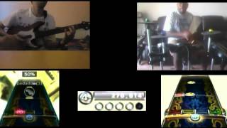 RB3  Suffragette City  David Bowie  Expert GuitarPro Drums  CoOp SplitScreen [upl. by Beryle57]