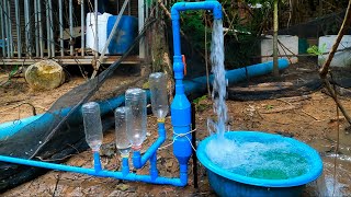 Use 4 plastics bottle and pvc pipe craft ideas to make water pressure very easy and useful [upl. by Tracey206]