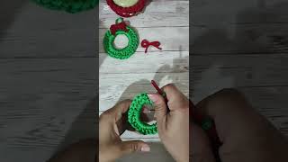 Mini Guirlanda de Natal em Crochê Enfeite Fácil e Lindo para sua Árvore 🎄❤️ [upl. by Pik]