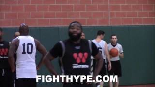 ADRIEN BRONER BALLIN WITH THE WATSON BROTHERS ENTERTAINS ON BASKEBALL COURT AS WELL [upl. by Lela]