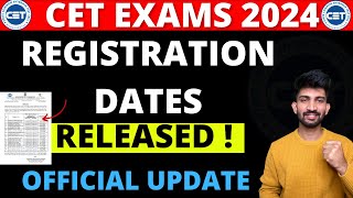 MHTCET Registration Dates 2024 Released  MBA CET Registration Dates Released 2024 [upl. by Dett834]