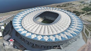 Аэросъемка стадиона quotВолгоград АренаquotAerial view of the stadium quotVolgograd Arenaquot [upl. by Fiester]