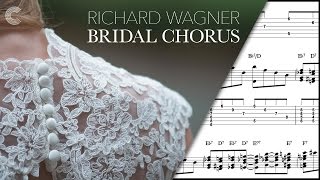 Piano  Here Comes the Bride  Richard Wagner  Sheet Music Chords amp Vocals [upl. by Lyris]