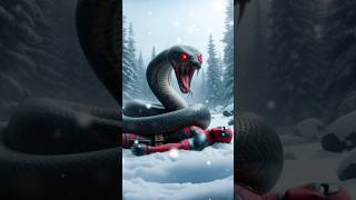 SpiderMan and Deadpool vs Anaconda fight battle deadpool spiderman supergirl animals [upl. by Ecinnaj126]