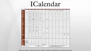 ICalendar [upl. by Dorothea]