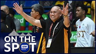 Coach Pido Jarencio on UST’s final fourclinching victory vs AdU  OSOnTheSpot [upl. by Megen]